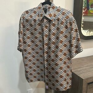 Fendi button down silk shirt
